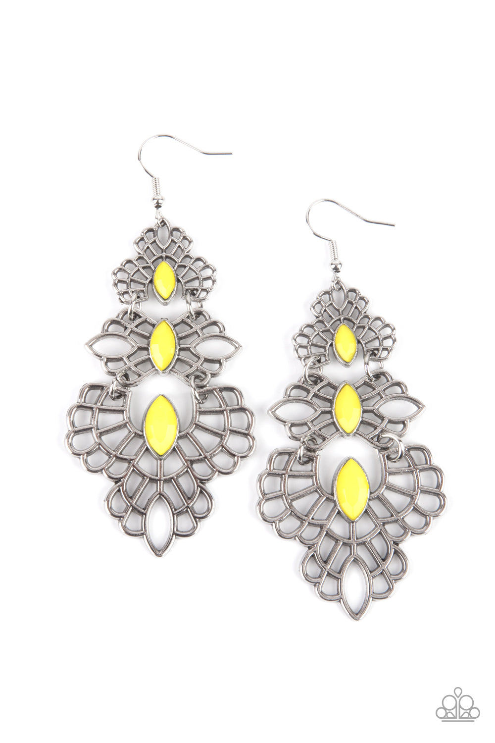 Flamboyant Frills - Yellow Earring