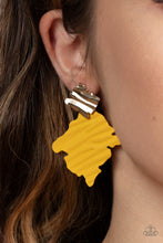 Load image into Gallery viewer, Crimped Couture - Yellow Earrings
