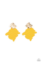 Load image into Gallery viewer, Crimped Couture - Yellow Earrings
